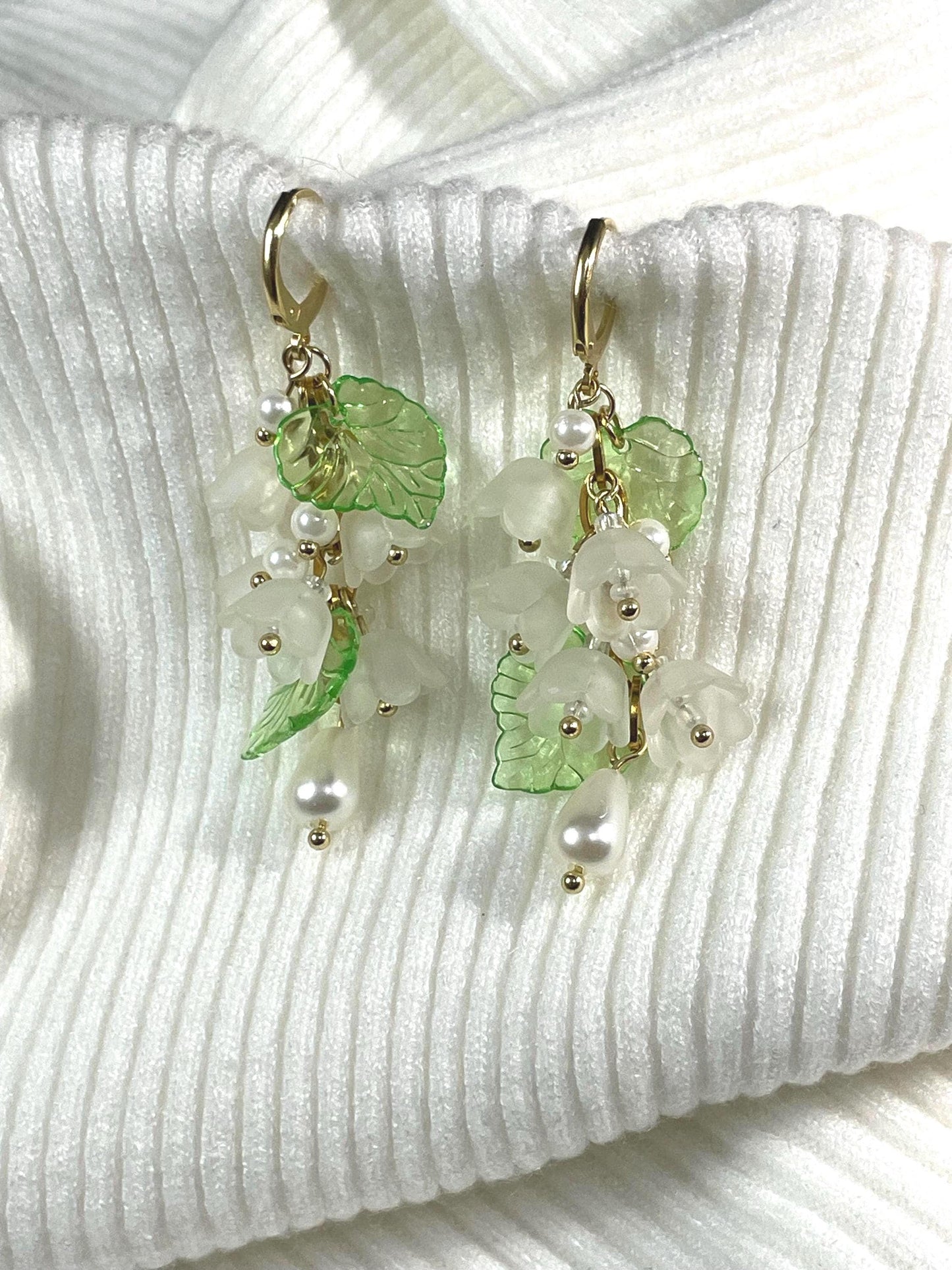 Lily of the Valley Earrings | Botanical Floral Fairycore Earrings