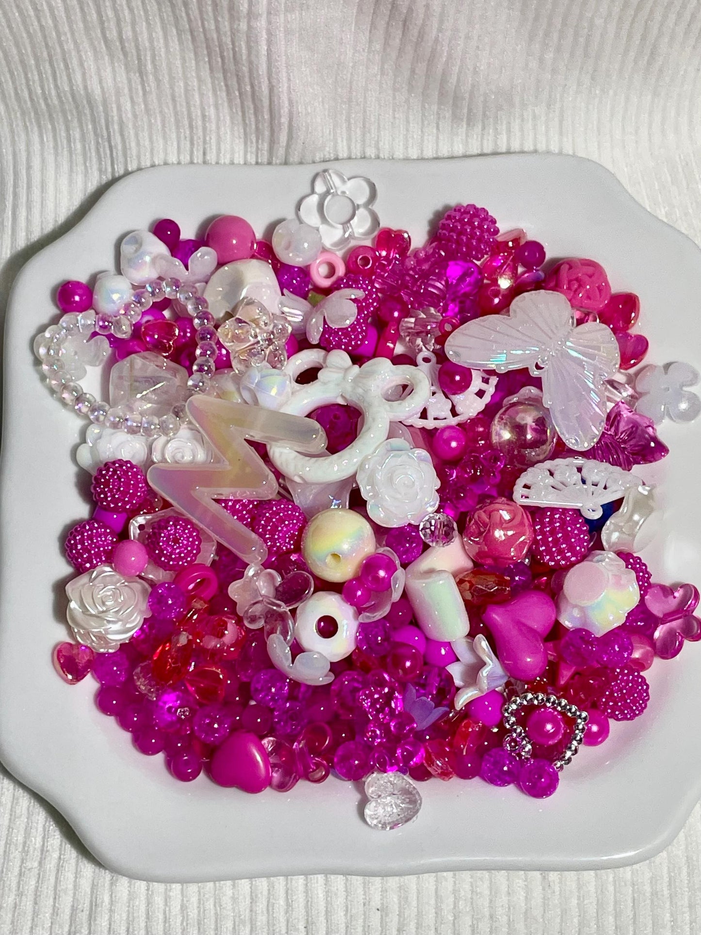 Hot Pink Bead Soup | Cute Curated Bead Mix for Jewelry Making