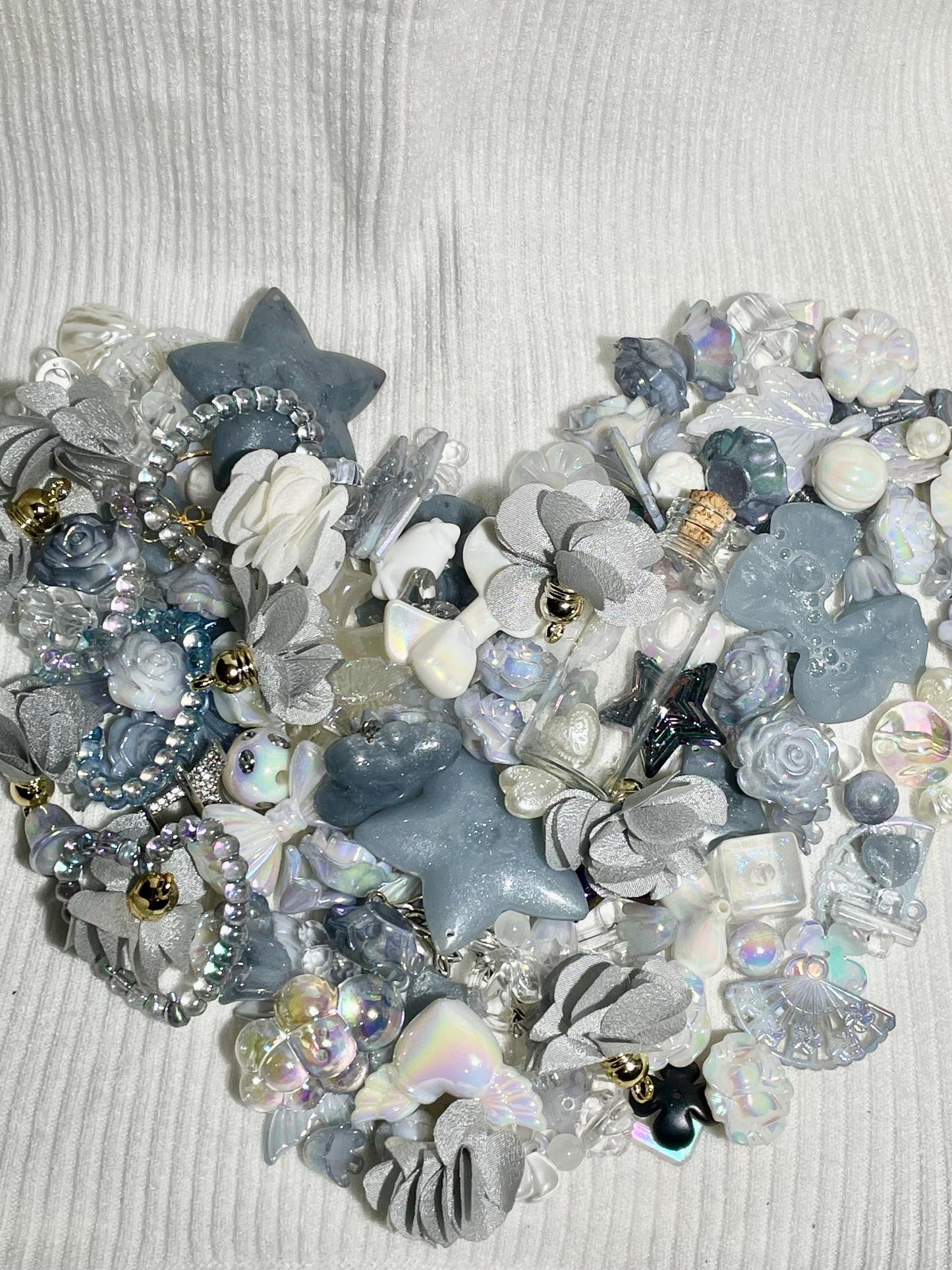Grey Bead Soup Mix | Handmade Y2K Style Glass Beads
