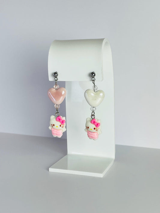 Hello Kitty Mismatch Earrings | Kawaii Fairycore Novelty Jewelry
