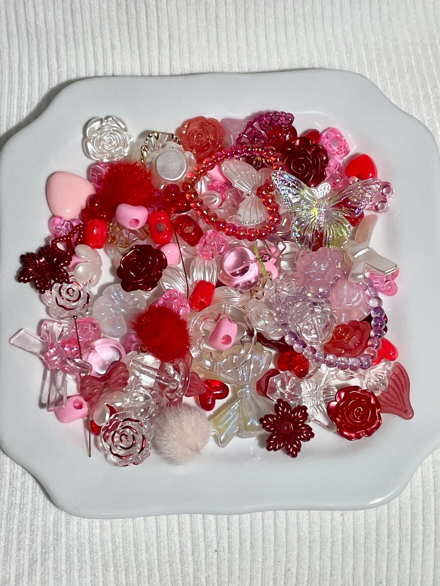 Valentine’s Bead Soup | Romantic Pink & Red Bead Mix