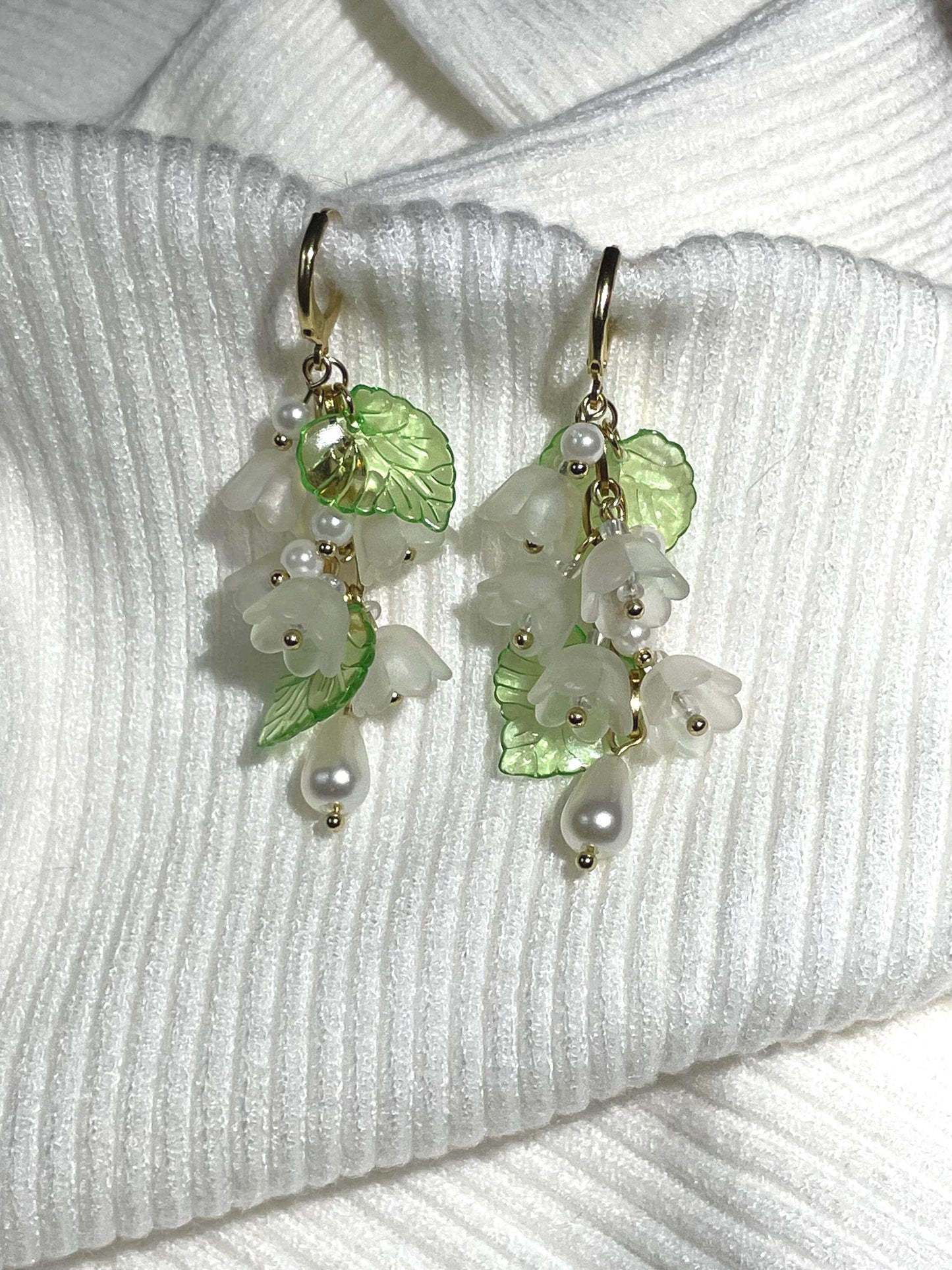 Lily of the Valley Earrings | Botanical Floral Fairycore Earrings