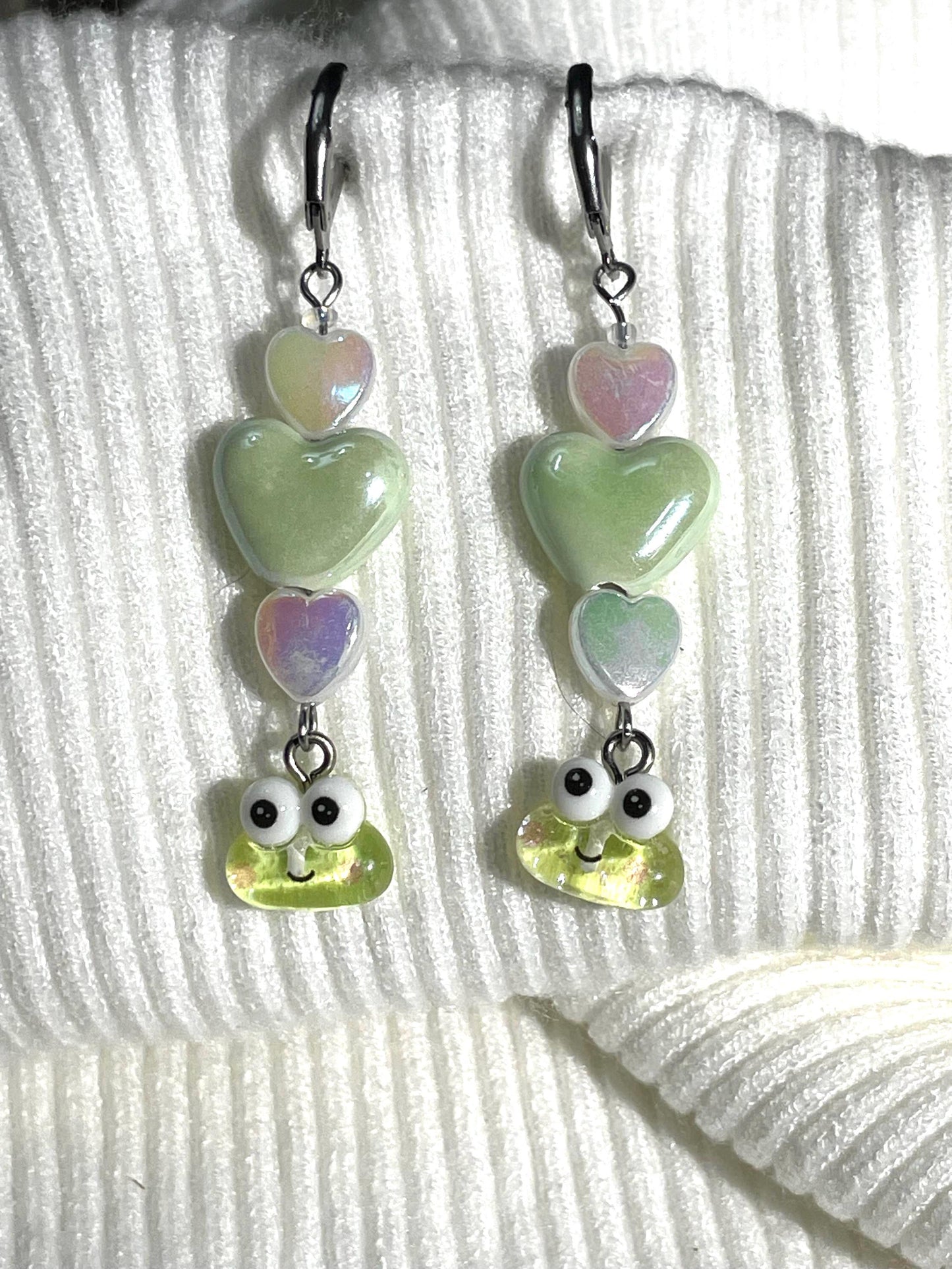Keroppi Earrings | Kawaii Sanrio-Inspired Dangle Earrings