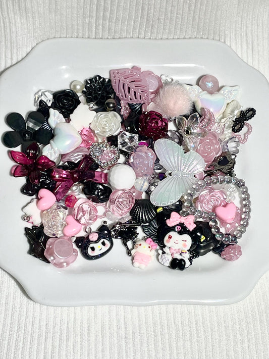 Hello Kitty & Kuromi Bead Soup | Cute Cartoon Beads for Jewelry Making