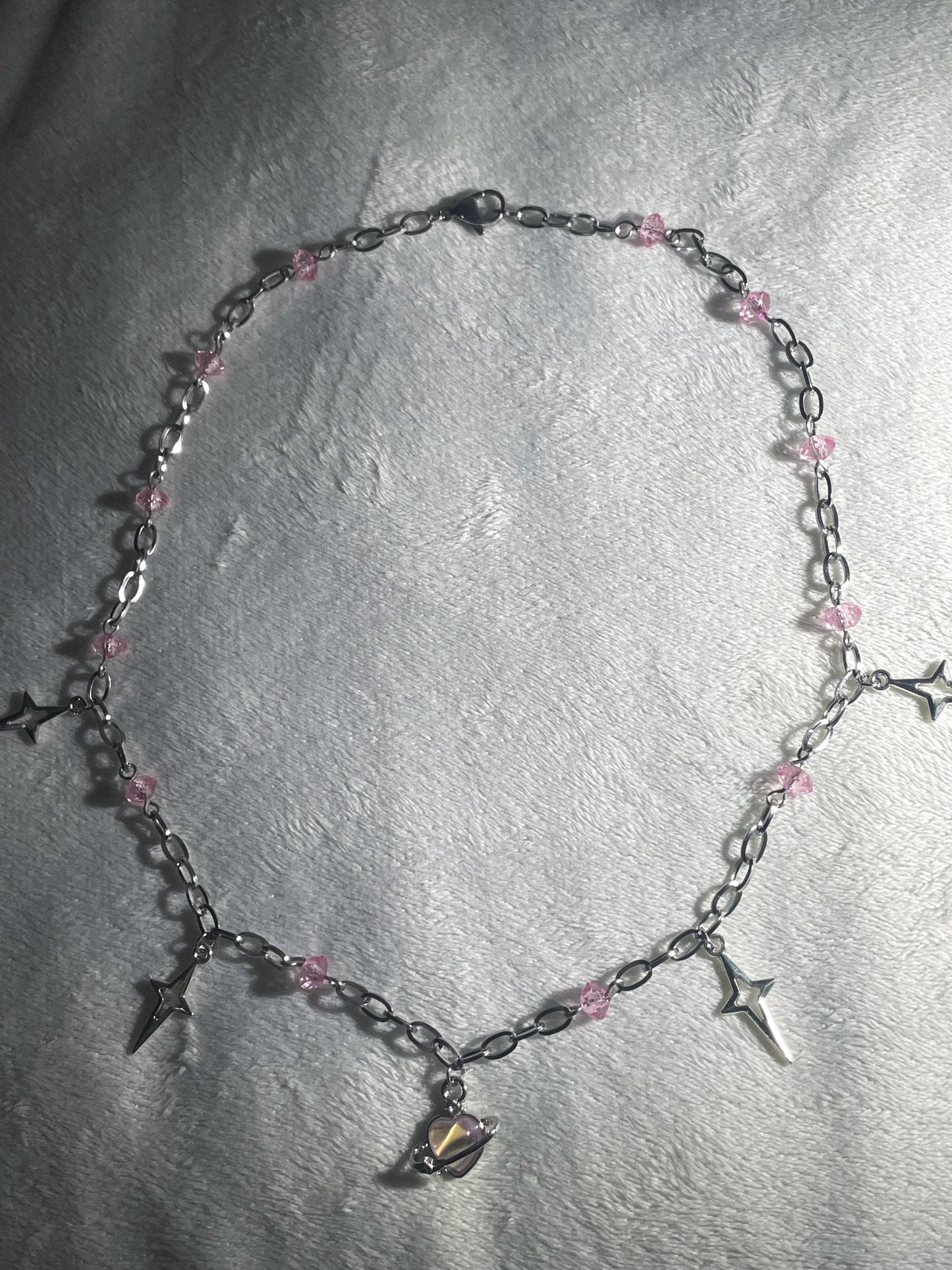 Dangly Star Necklace | Grunge Silver Fairycore Jewelry