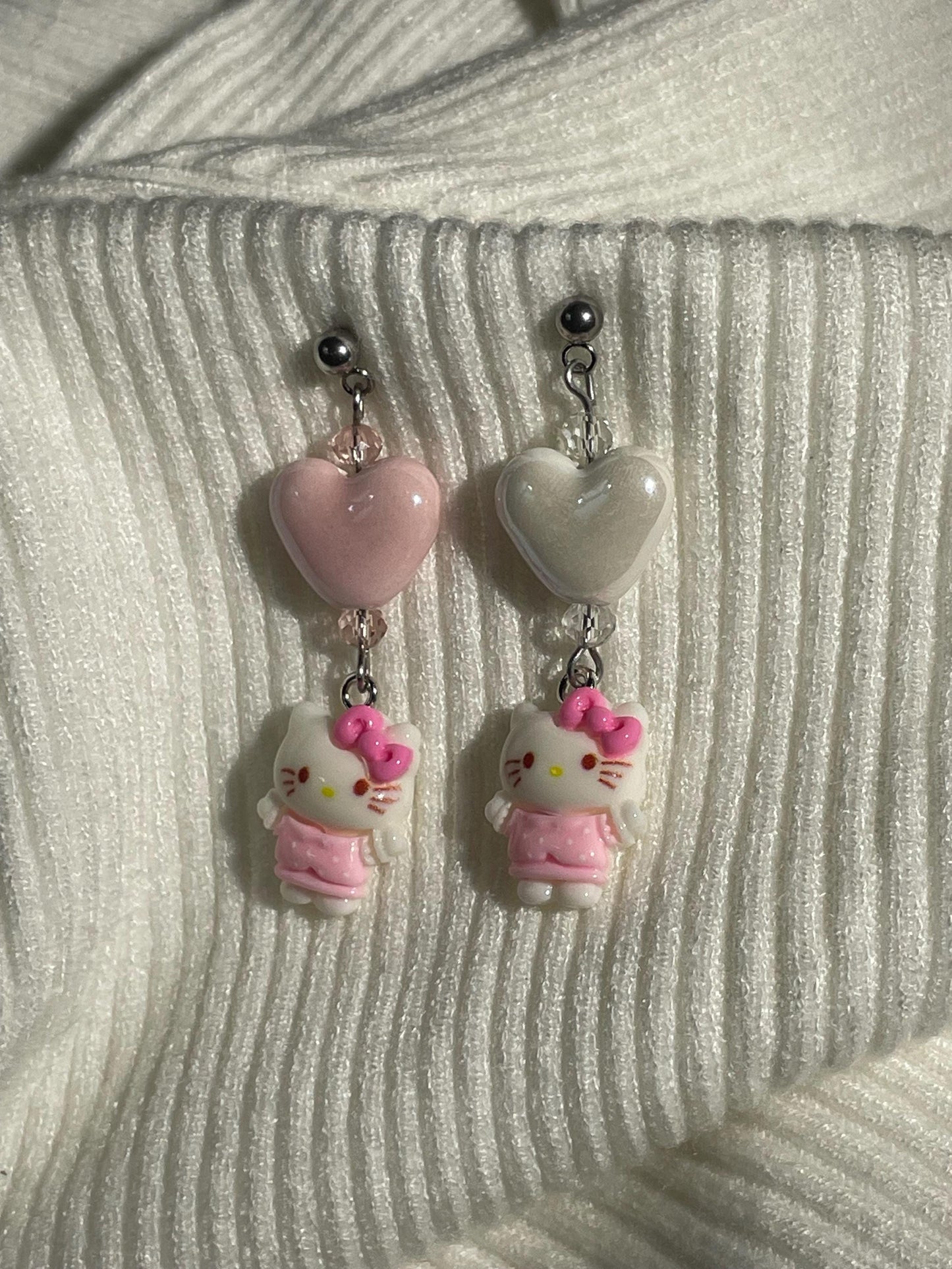 Hello Kitty Mismatch Earrings | Kawaii Fairycore Novelty Jewelry