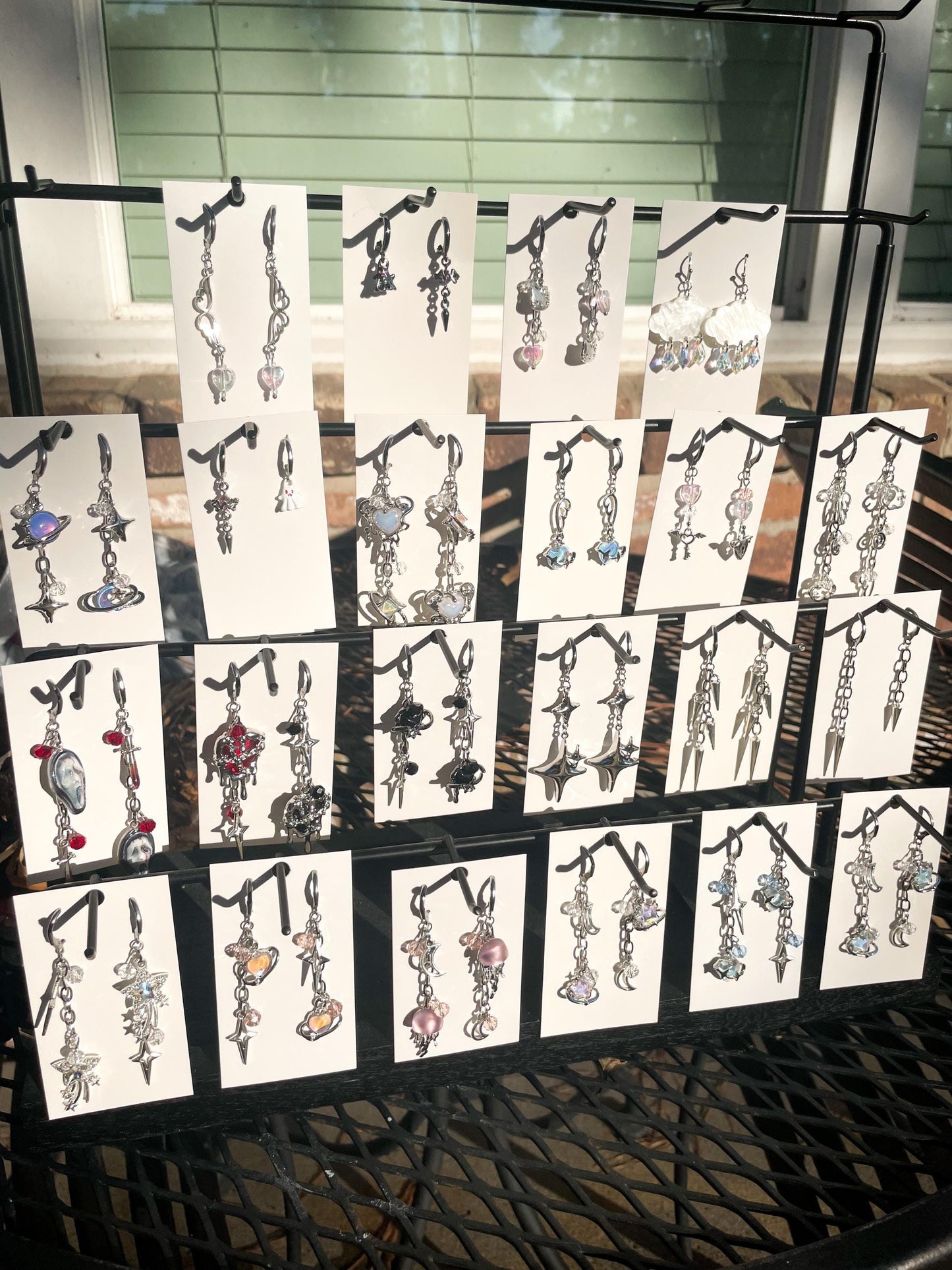 Y2K Earring Advent Calender - Mismatch Earrings, Asymmetrical Earrings, Goth, Korean, Gothic, Jewerly Advent Calender, Edgy, Punk, Alt