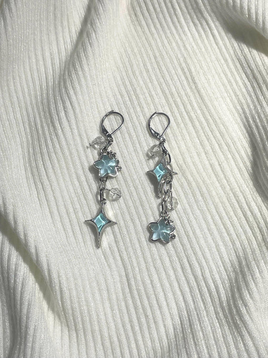 Blue Mismatch Star Earrings | Asymmetrical Y2K Fairycore Jewelry