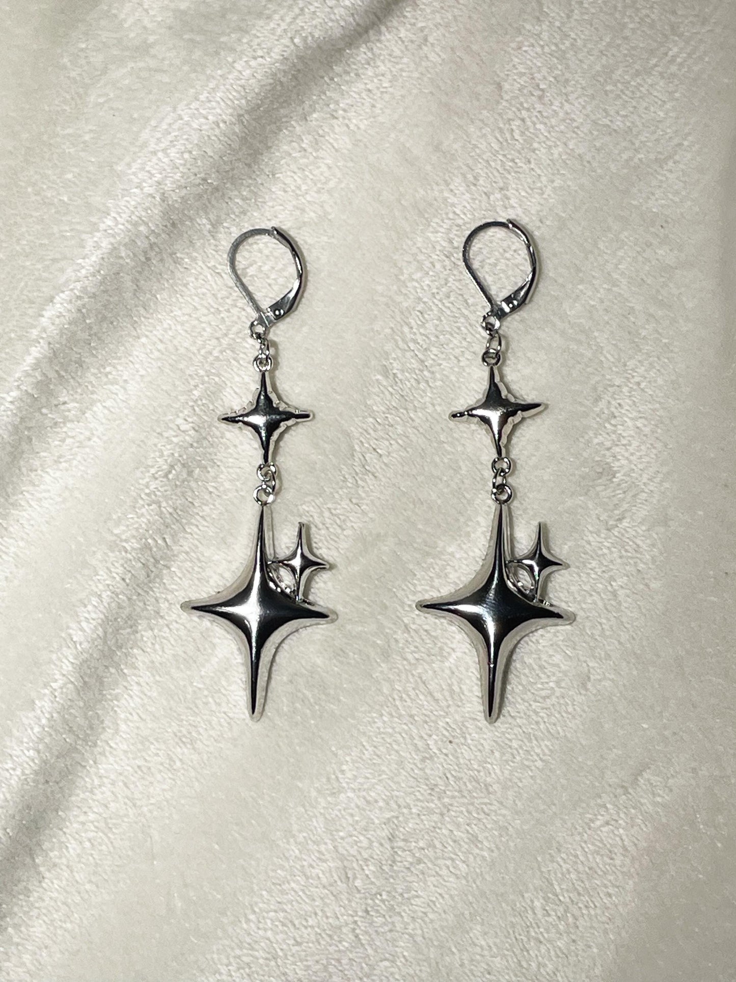 Chunky Star Earrings | Asymmetrical Y2K Fairycore Statement Jewelry