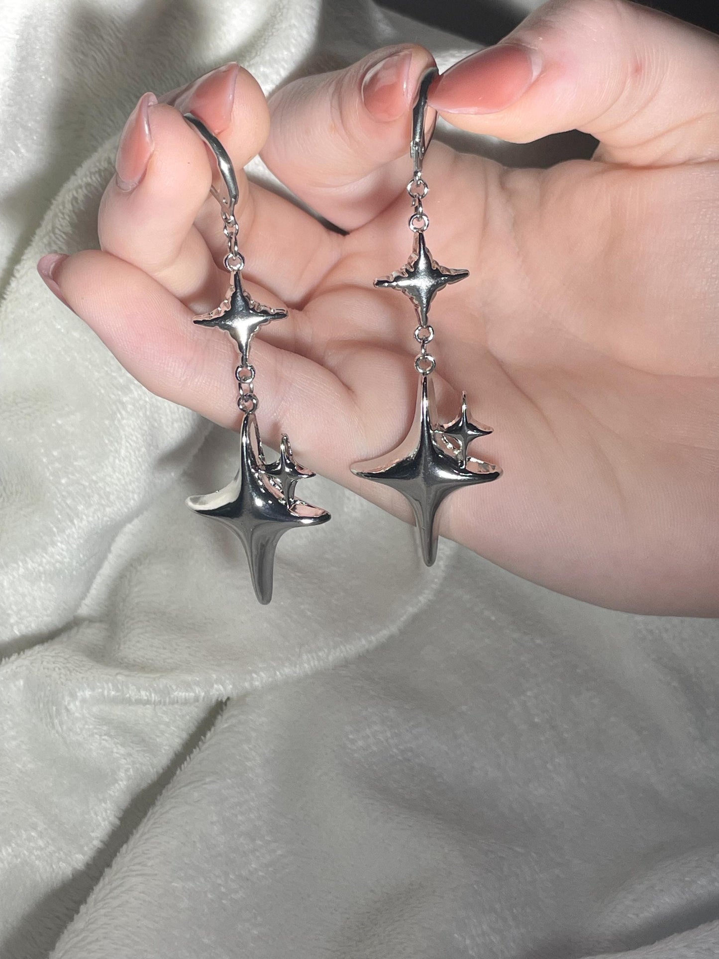 Chunky Star Earrings | Asymmetrical Y2K Fairycore Statement Jewelry